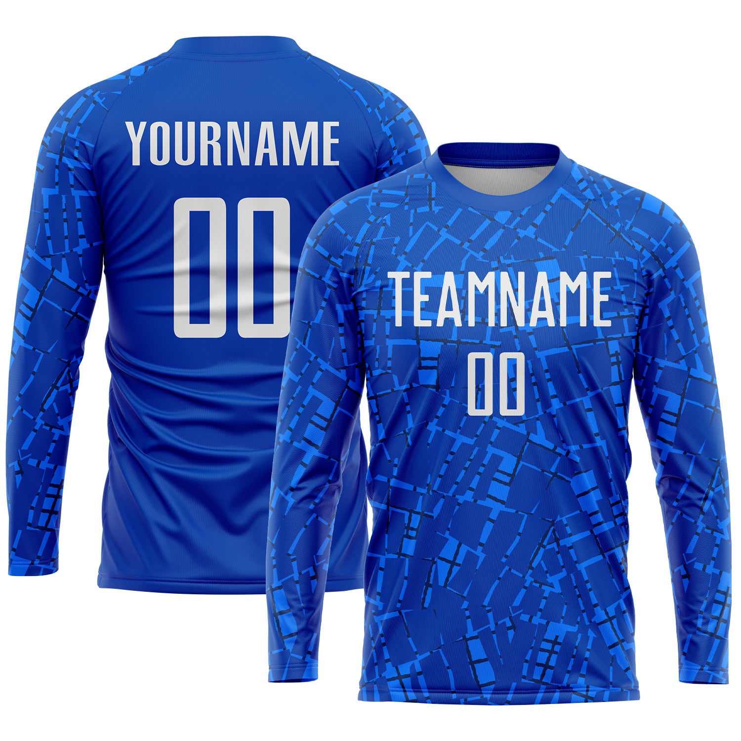 Custom Royal White Sublimation Soccer Uniform Jersey