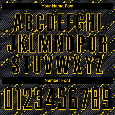 Custom Black Black-Gold Sublimation Soccer Uniform Jersey