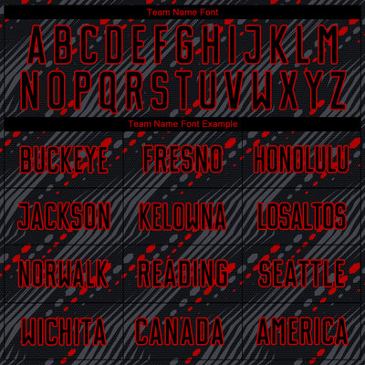 Custom Black Red Sublimation Soccer Uniform Jersey