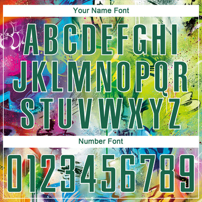 Custom Graffiti Pattern Kelly Green-White Sublimation Soccer Uniform Jersey