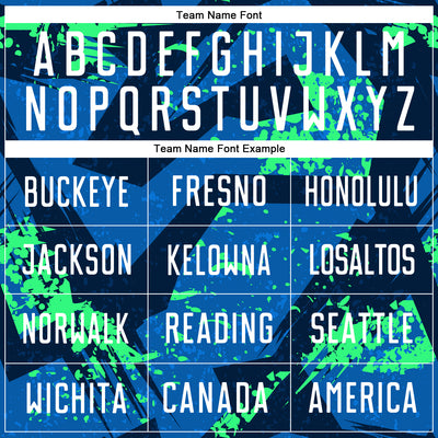 Custom Royal White-Neon Green Sublimation Soccer Uniform Jersey