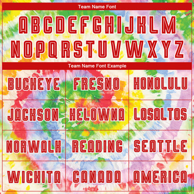 Custom Tie Dye Red-White Sublimation Soccer Uniform Jersey