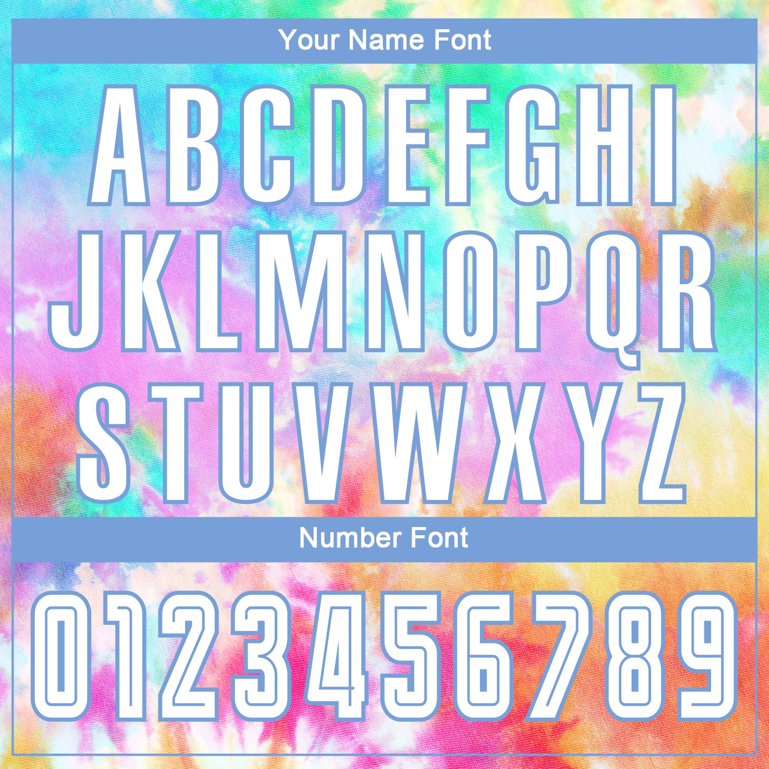 Custom Tie Dye White-Light Blue Sublimation Soccer Uniform Jersey