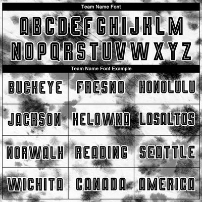 Custom Tie Dye Black-White Sublimation Soccer Uniform Jersey