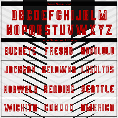 Custom Black Red-White Sublimation Soccer Uniform Jersey