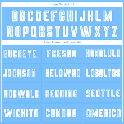 Custom Powder Blue White-Black Sublimation Fade Fashion Soccer Uniform Jersey