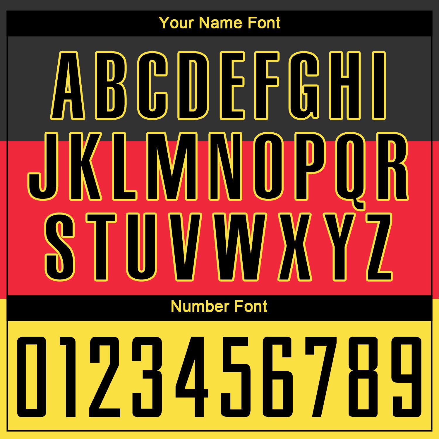 Custom Red Black-Gold Sublimation German Flag Soccer Uniform Jersey