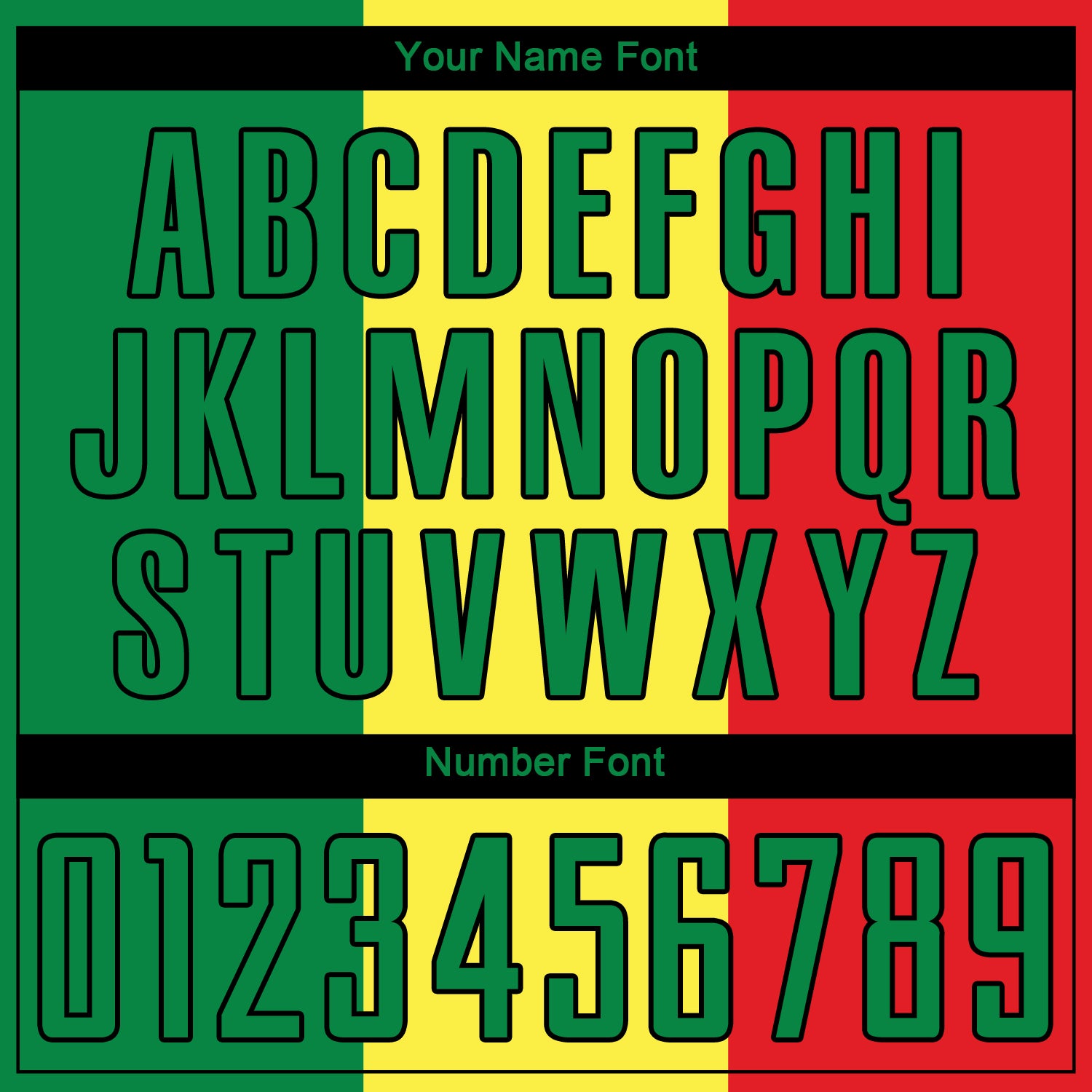 Custom Gold Kelly Green Red-Black Sublimation Senegalese Flag Soccer Uniform Jersey