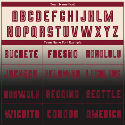 Custom Cream Crimson-Black Sublimation Long Sleeve Fade Fashion Soccer Uniform Jersey