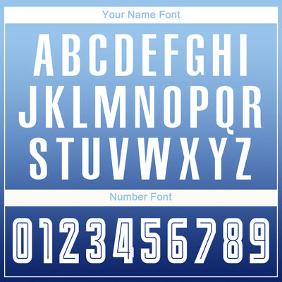 Custom Light Blue White-Navy Sublimation Long Sleeve Fade Fashion Soccer Uniform Jersey