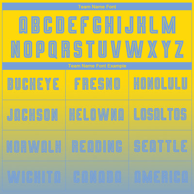 Custom Gold Light Blue Sublimation Long Sleeve Fade Fashion Soccer Uniform Jersey