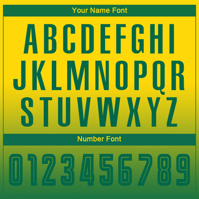 Custom Gold Kelly Green Sublimation Long Sleeve Fade Fashion Soccer Uniform Jersey