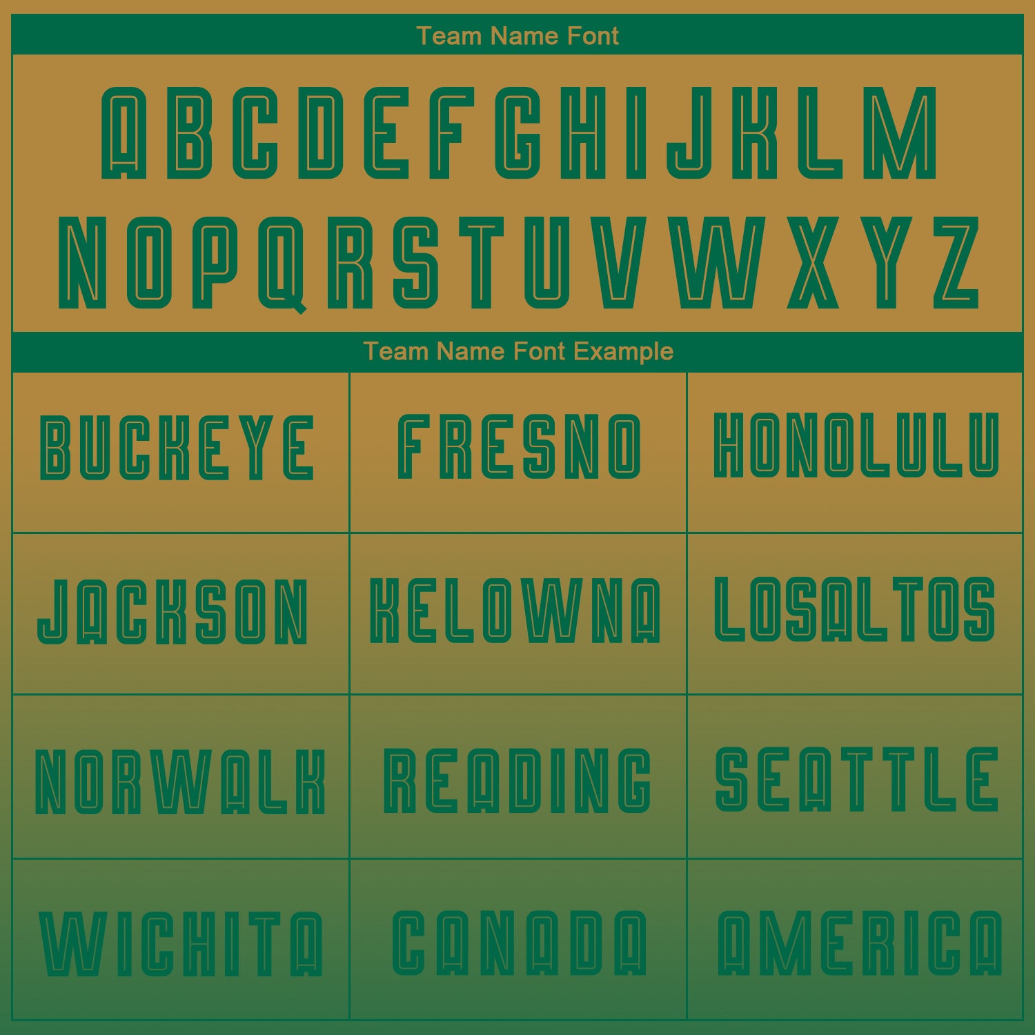 Custom Old Gold Kelly Green Sublimation Long Sleeve Fade Fashion Soccer Uniform Jersey