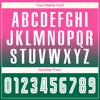 Custom Pink White-Kelly Green Sublimation Long Sleeve Fade Fashion Soccer Uniform Jersey