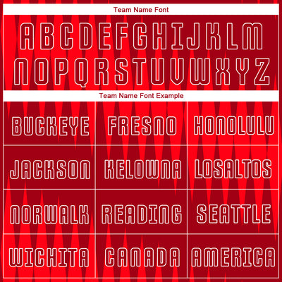 Custom Red Crimson-White Sublimation Soccer Uniform Jersey