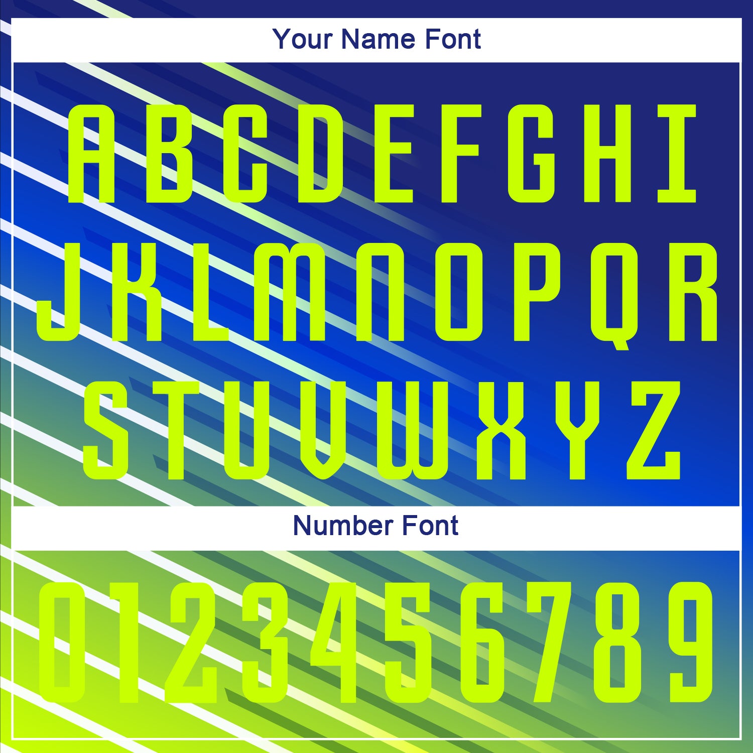 Custom Royal Neon Green Sublimation Soccer Uniform Jersey