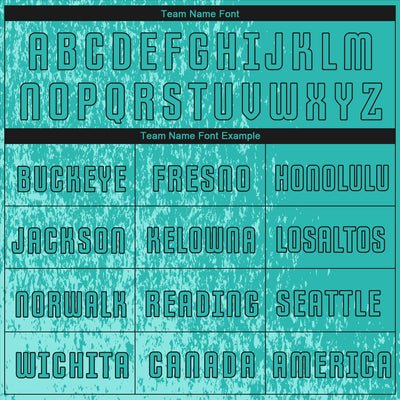 Custom Aqua Aqua-Black Sublimation Soccer Uniform Jersey