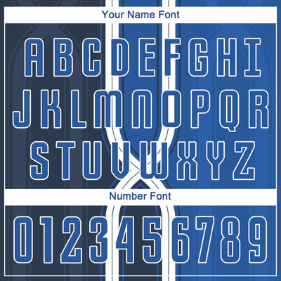 Custom Navy Royal-White Sublimation Soccer Uniform Jersey