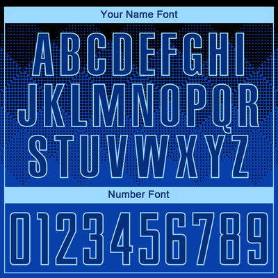 Custom Black Royal-Light Blue Sublimation Soccer Uniform Jersey