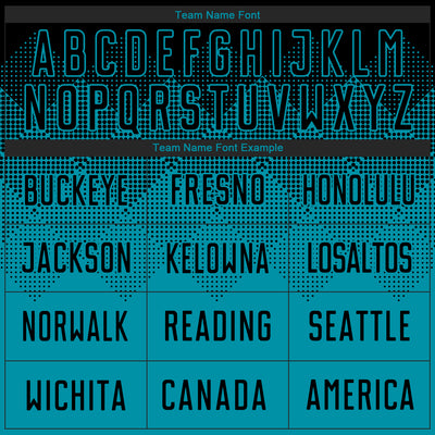 Custom Teal Black Sublimation Soccer Uniform Jersey