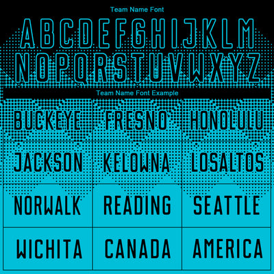 Custom Lakes Blue Black Sublimation Soccer Uniform Jersey