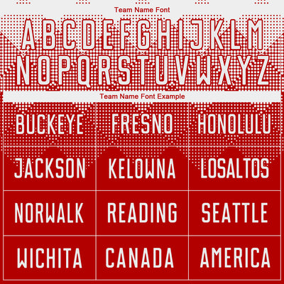 Custom Red White Sublimation Soccer Uniform Jersey