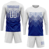 Custom Royal White Sublimation Soccer Uniform Jersey