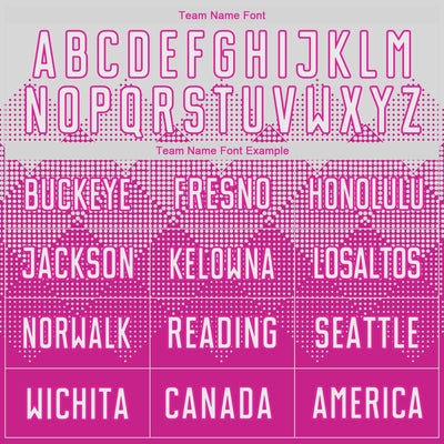 Custom Deep Pink White Sublimation Soccer Uniform Jersey