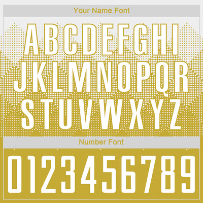 Custom Old Gold White Sublimation Soccer Uniform Jersey