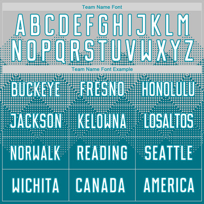 Custom Teal White Sublimation Soccer Uniform Jersey