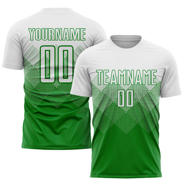 Custom Grass Green Soccer Jerseys Personalized Green FC Shirts FansIdea