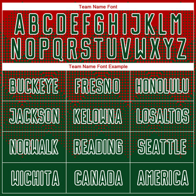 Custom Red Green-White Sublimation Soccer Uniform Jersey