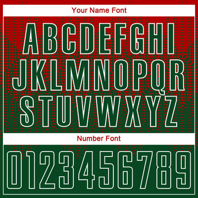 Custom Red Green-White Sublimation Soccer Uniform Jersey