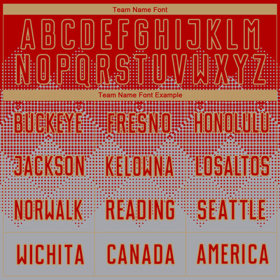 Custom Gray Red-Old Gold Sublimation Soccer Uniform Jersey