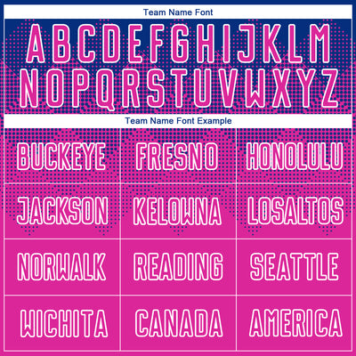 Custom Royal Deep Pink-White Sublimation Soccer Uniform Jersey