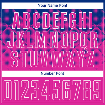 Custom Royal Deep Pink-White Sublimation Soccer Uniform Jersey