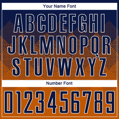 Custom Texas Orange Navy-White Sublimation Soccer Uniform Jersey