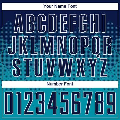 Custom Teal Navy-White Sublimation Soccer Uniform Jersey