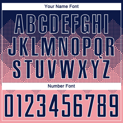 Custom Medium Pink Navy-White Sublimation Soccer Uniform Jersey