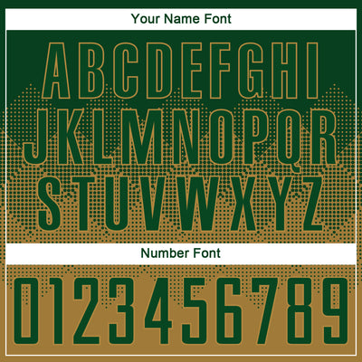 Custom Old Gold Green Sublimation Soccer Uniform Jersey