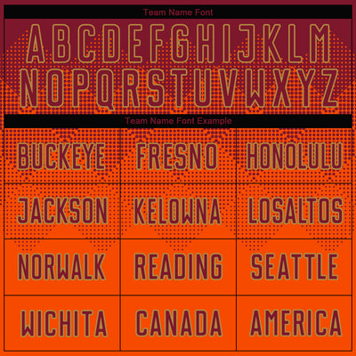 Custom Orange Crimson-Old Gold Sublimation Soccer Uniform Jersey