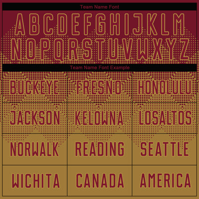 Custom Old Gold Crimson Sublimation Soccer Uniform Jersey