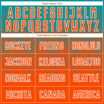 Custom Teal Orange-White Sublimation Soccer Uniform Jersey