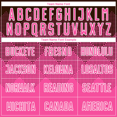 Custom Brown Pink-White Sublimation Soccer Uniform Jersey