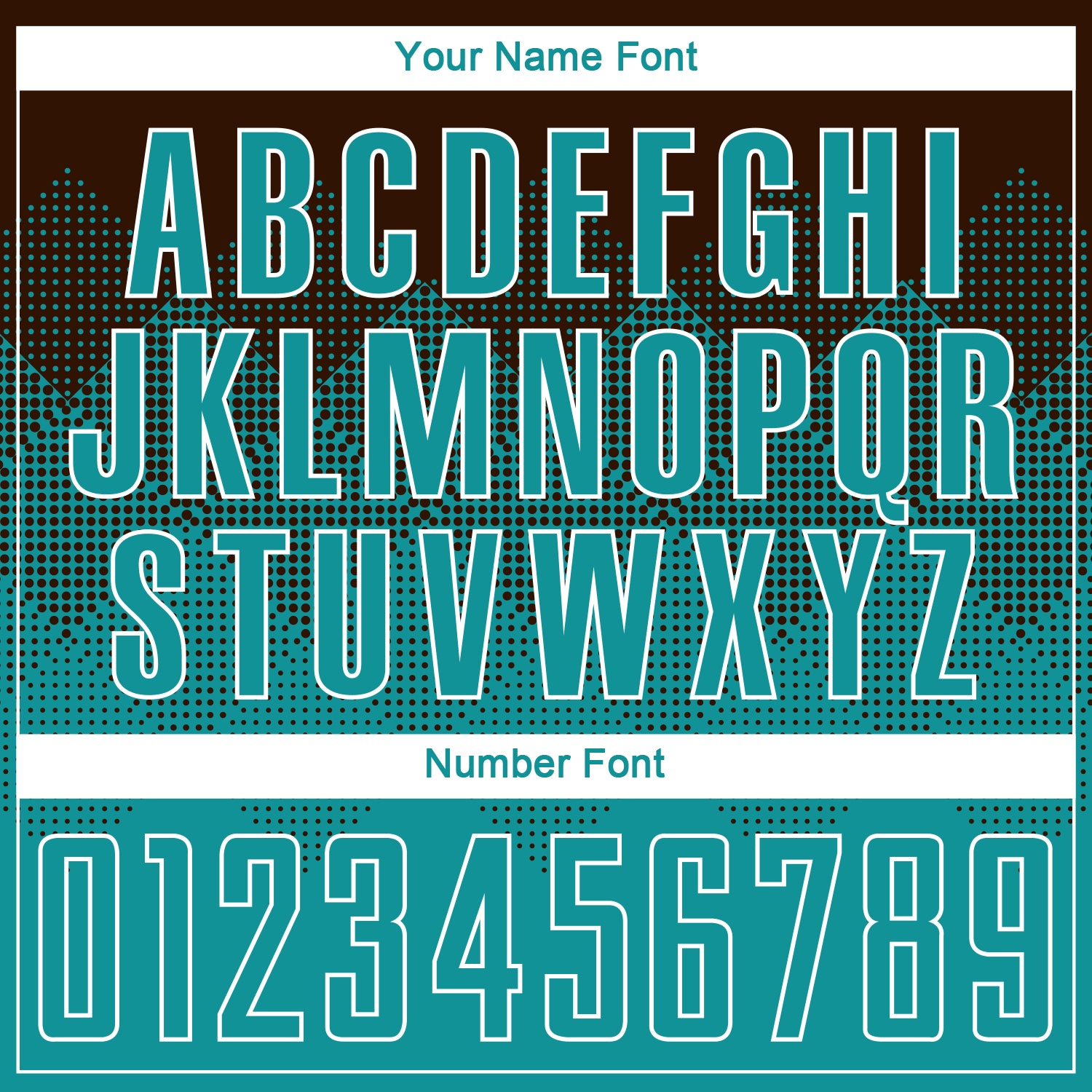 Custom Brown Teal-White Sublimation Soccer Uniform Jersey