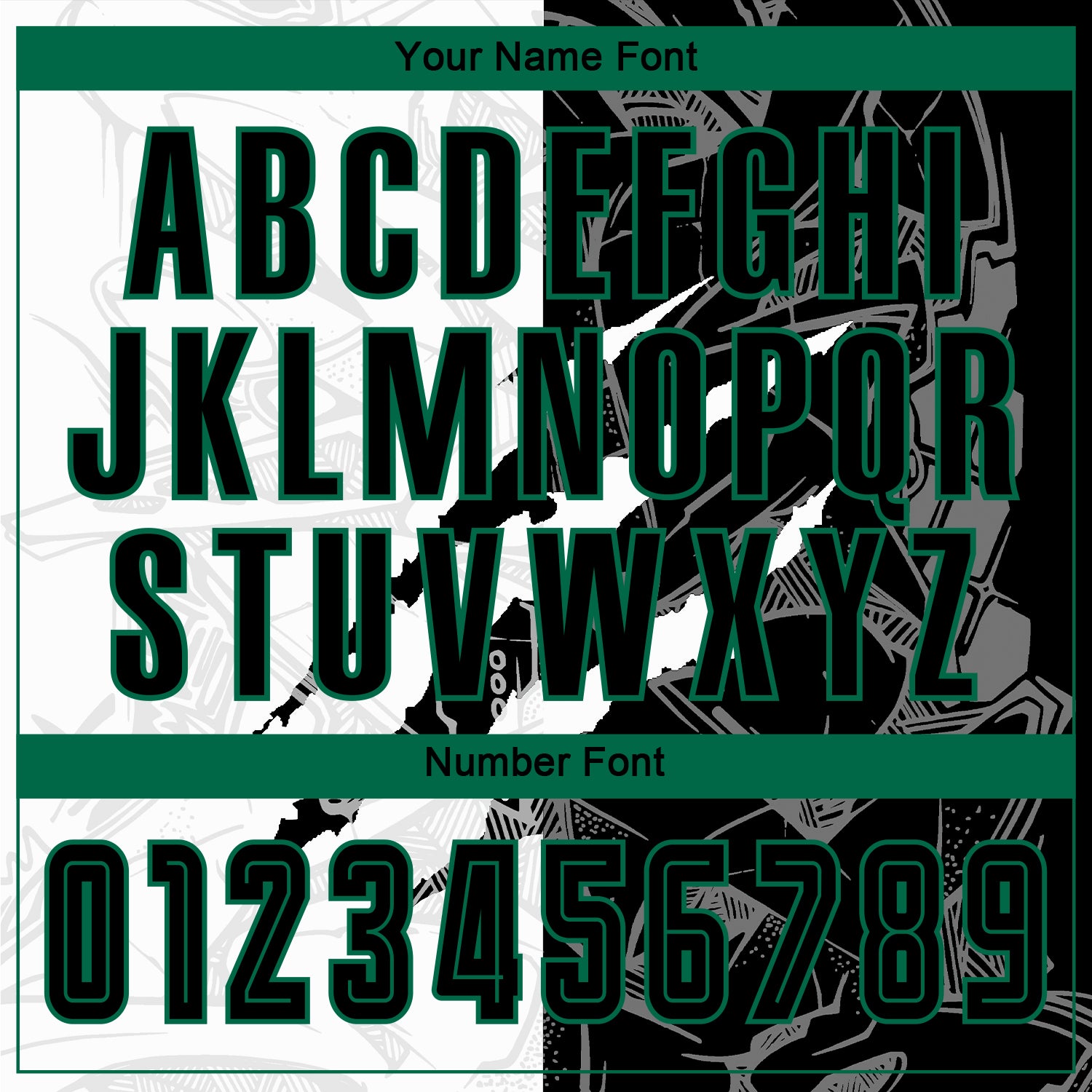 Custom Graffiti Pattern Black-Kelly Green Scratch Sublimation Soccer Uniform Jersey