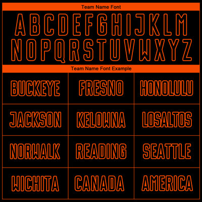 Custom Black Orange Sublimation Soccer Uniform Jersey