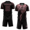 Custom Black Medium Pink Sublimation Soccer Uniform Jersey