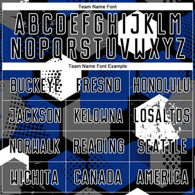 Custom Royal Black-White Sublimation Soccer Uniform Jersey