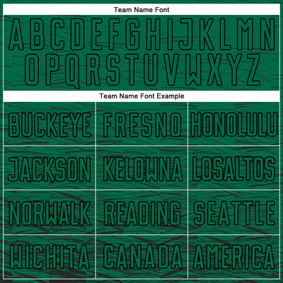 Custom Kelly Green Black Sublimation Soccer Uniform Jersey